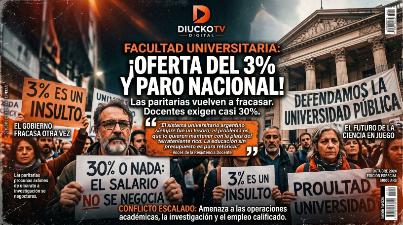 UNIVERSITARIOS: 3% DE OFERTA Y PARO NACIONAL