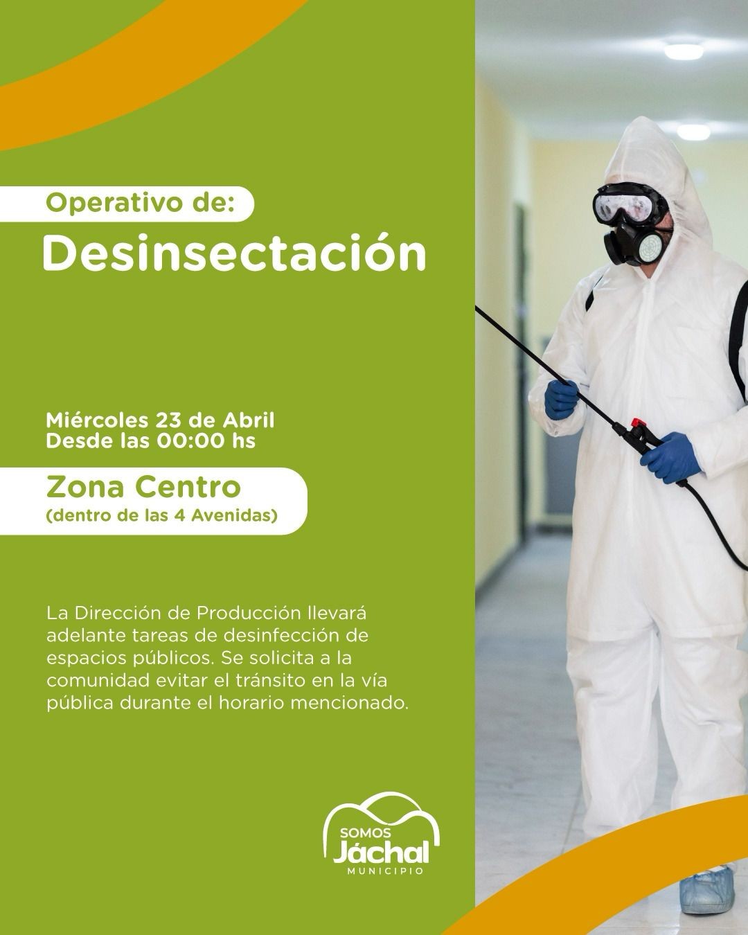 JÁCHAL: nuevo operativo de desinsectación en zona Centro