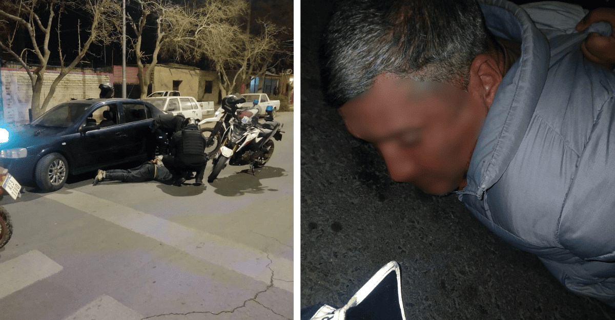 Persecución en Chimbas: atraparon a un conductor con un revólver calibre 38