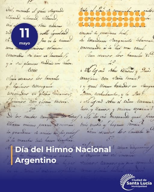 SANTA LUCÍA: Hoy celebramos el Día del Himno Nacional Argentino
