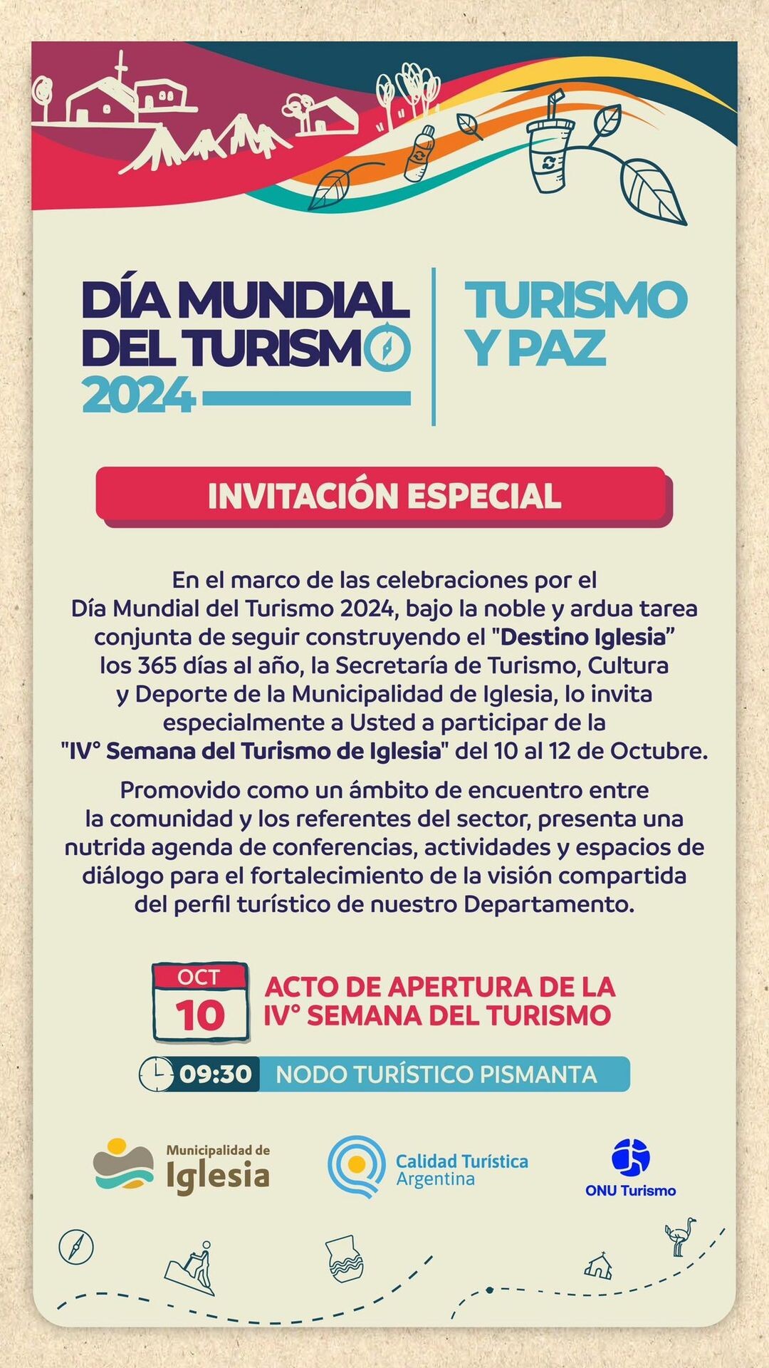 Del 10 al 12 de Octubre se realizara la IV Semana del Turismo de Iglesia.