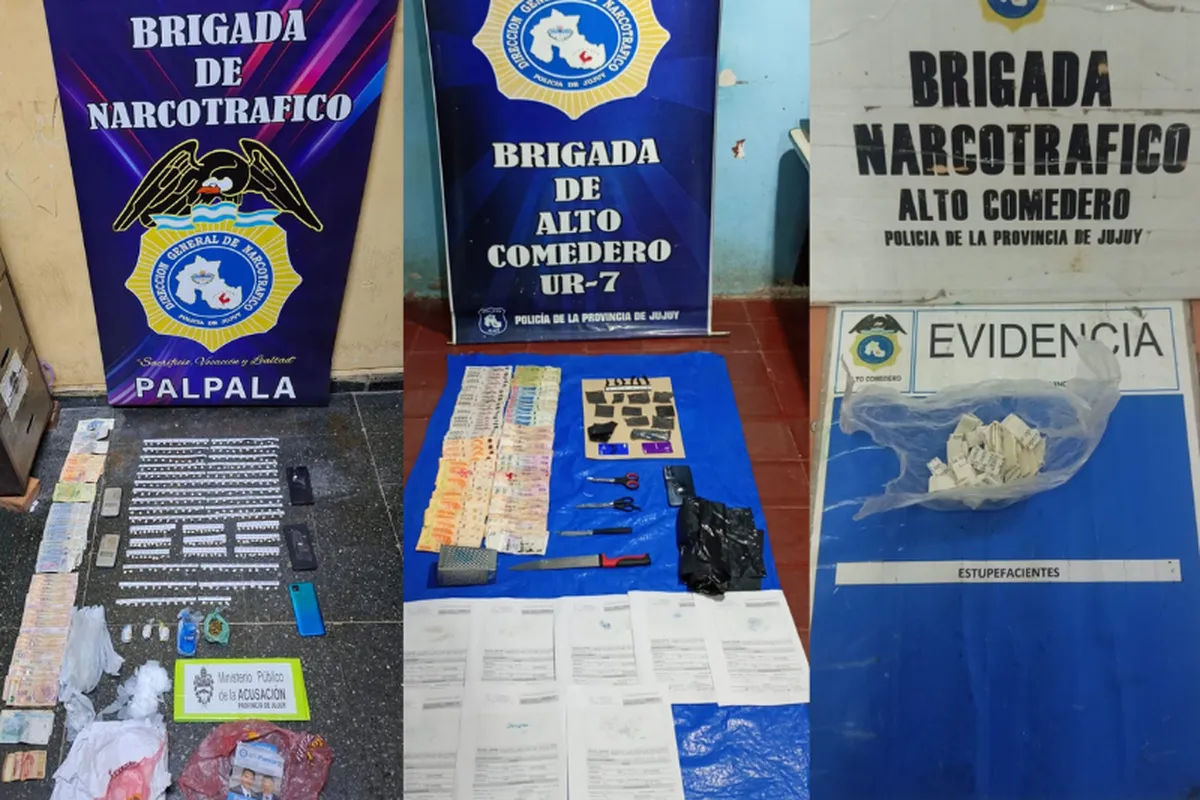 Narcomenudeo en Jujuy: 27 detenidos y más de 1.500 dosis de droga secuestradas