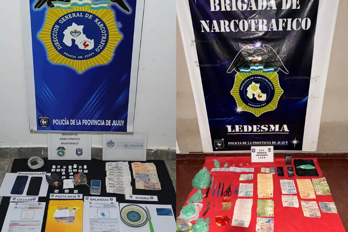 Operativos contra el narcomenudeo en Jujuy: más de 1.500 dosis secuestradas
