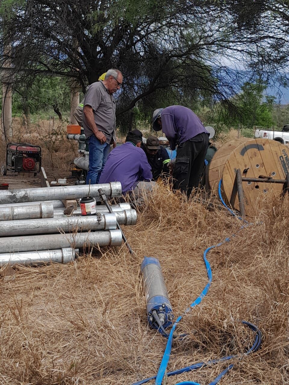 Emergencia hídrica Ponen en funcionamiento una nueva perforación en Las Higuerillas, en Capital, para garantizar la distribución de agua potable