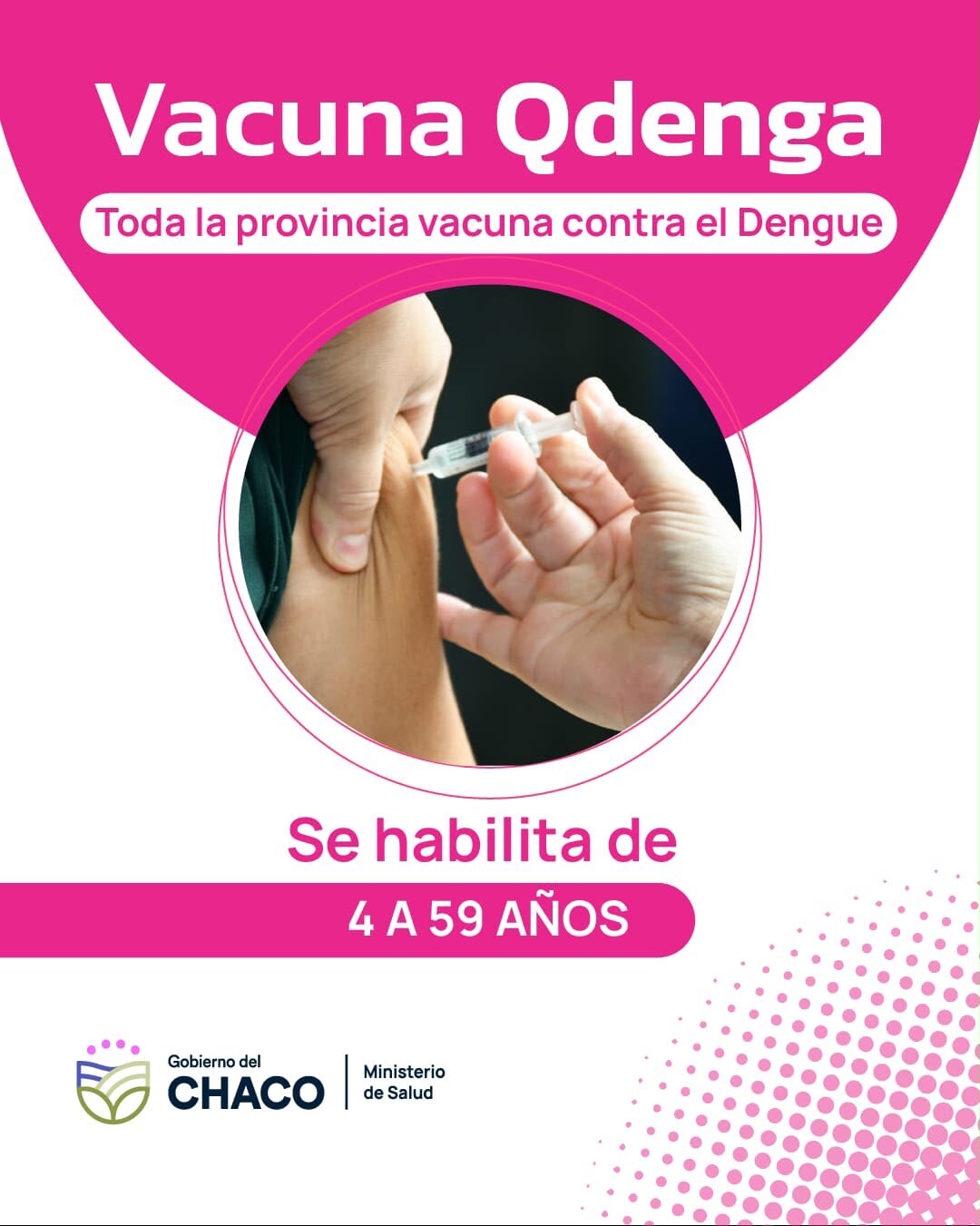 CHACO AMPLÍA LA VACUNACIÓN CONTRA EL DENGUE: QDENGA YA ESTÁ DISPONIBLE DESDE LOS 4 AÑOS