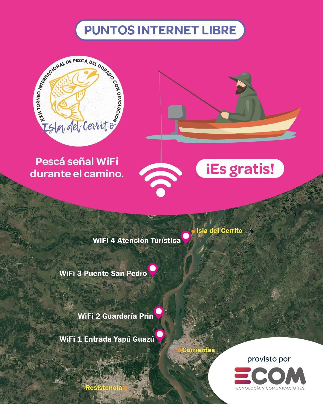 ECOM LLEVA CONECTIVIDAD, TECNOLOGÍA E INNOVACIÓN A LA FIESTA INTERNACIONAL DE LA PESCA DEL DORADO