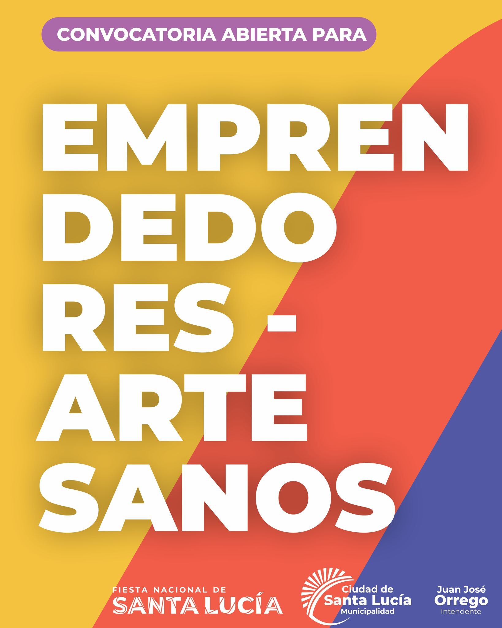 El municipio de la Ciudad de Santa Lucia convoca a los Emprendedores y Artesanos para participar de la Fiesta Nacional de Santa Lucía