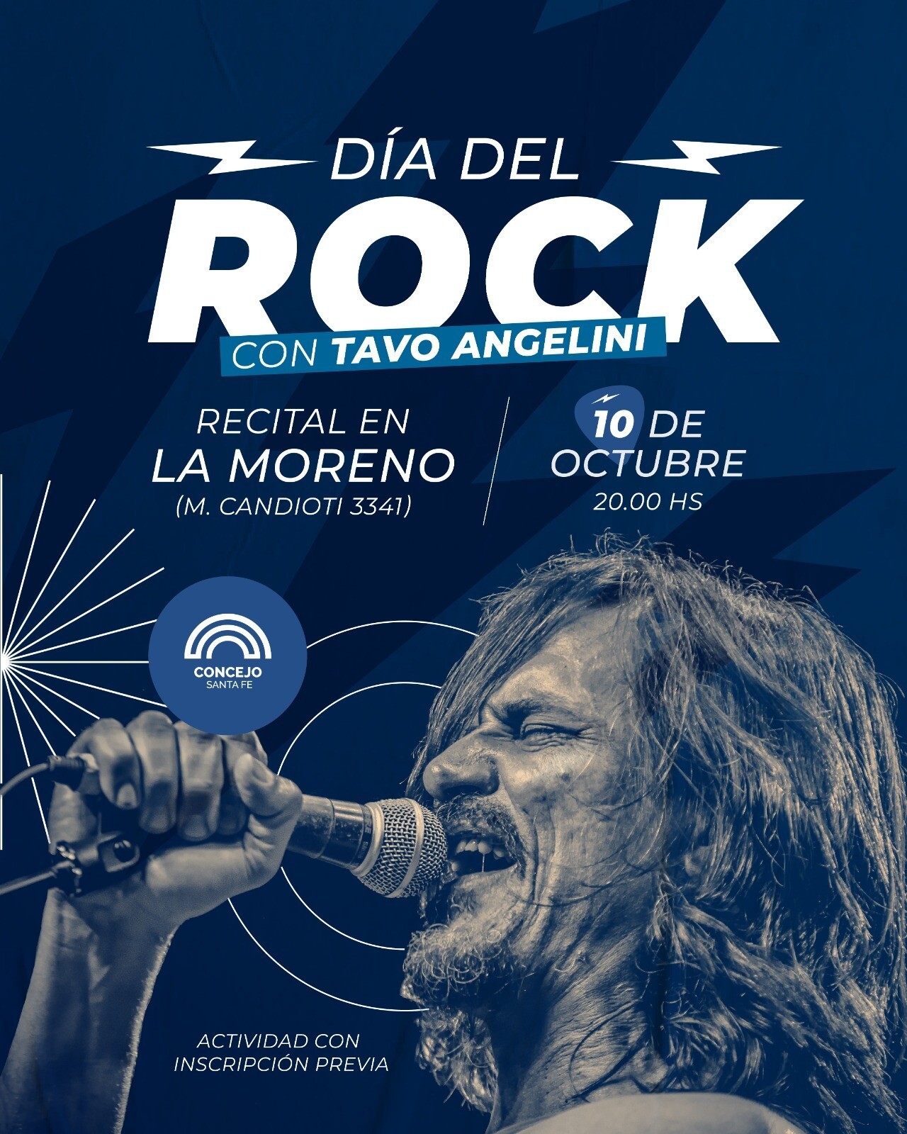 Para celebrar el Día del Rock, el Tavo Angelini dará un recital en La Moreno