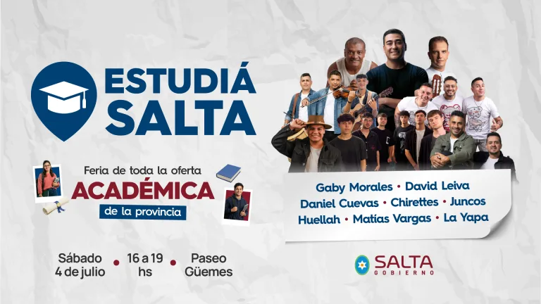 Estudiá Salta 2026: feria educativa con capacitaciones, servicios y música en vivo