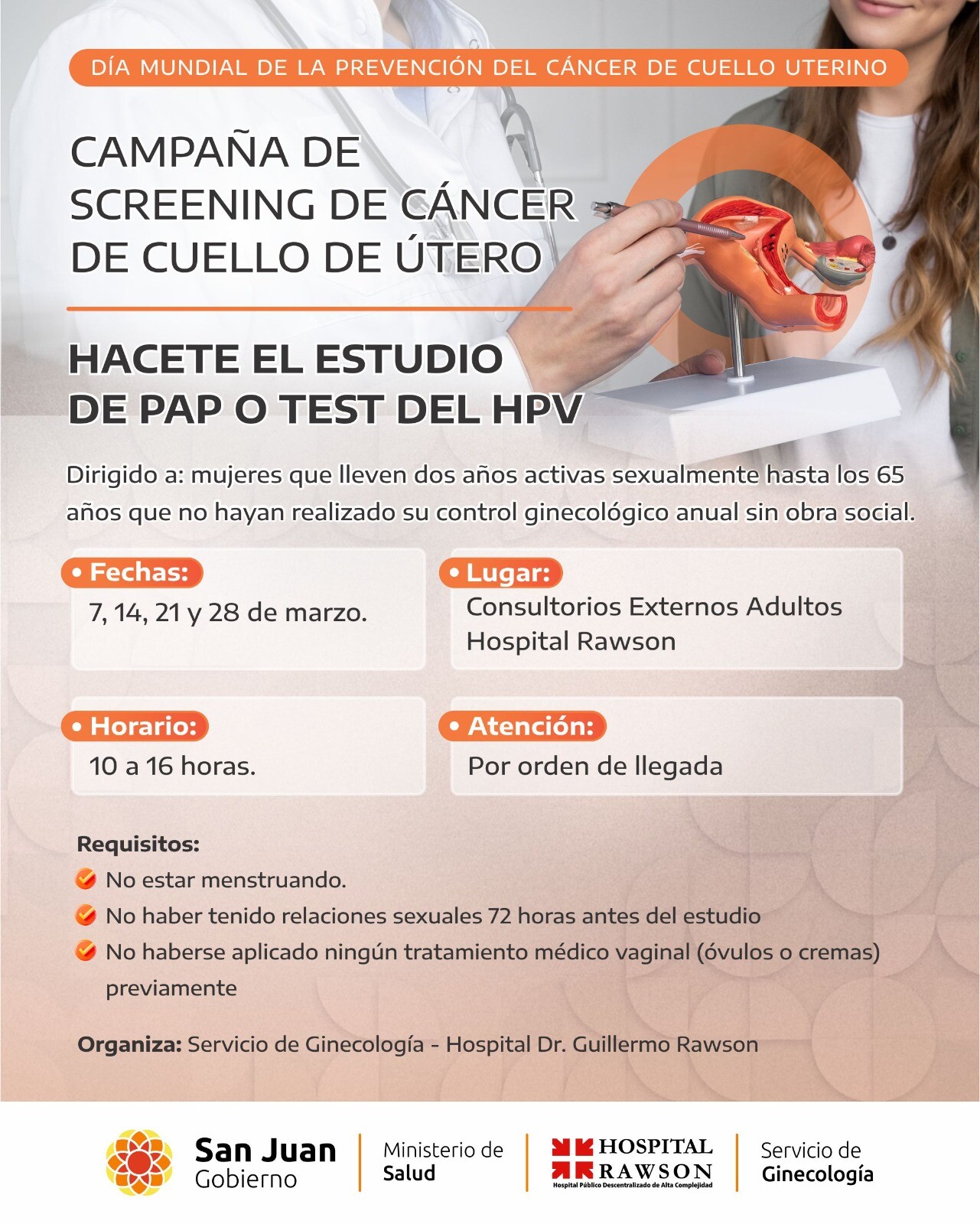 Campaña de Screening de Cáncer de Cuello de Útero en el Hospital Rawson