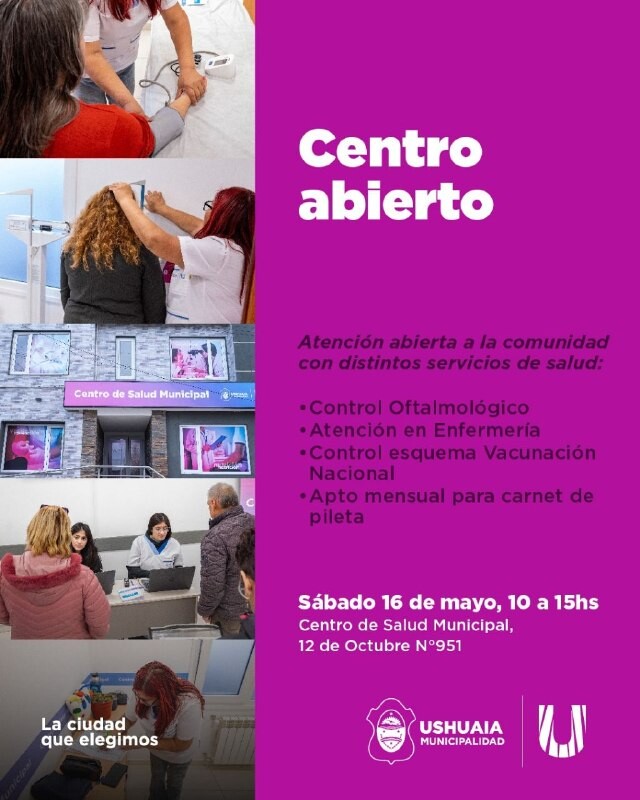 LA MUNICIPALIDAD REALIZARÁ UNA NUEVA JORNADA “CENTRO ABIERTO” EN EL CENTRO DE SALUD MUNICIPAL