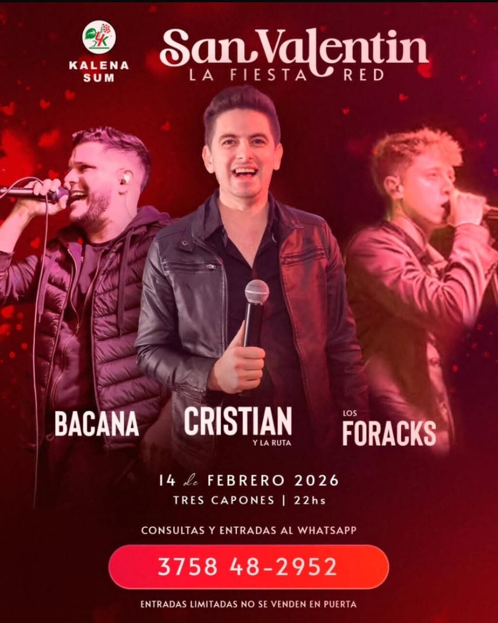 KALENA SUM presenta  💘 SAN VALENTÍN – LA FIESTA RED 💘
