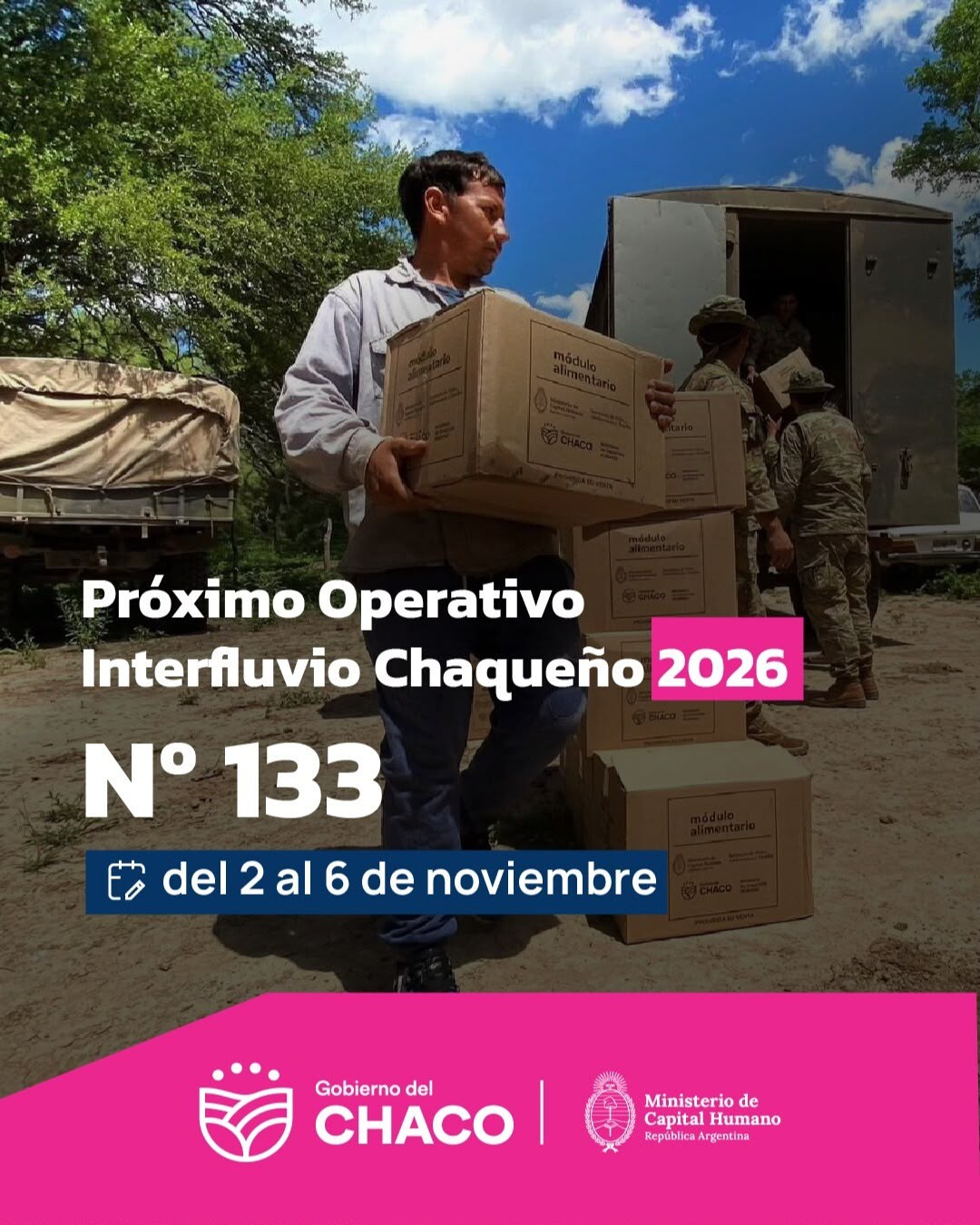 ASISTENCIA DIRECTA Y SIN INTERMEDIARIOS: EL OPERATIVO INTERFLUVIO 133 SERÁ DEL 2 AL 6 DE NOVIEMBRE