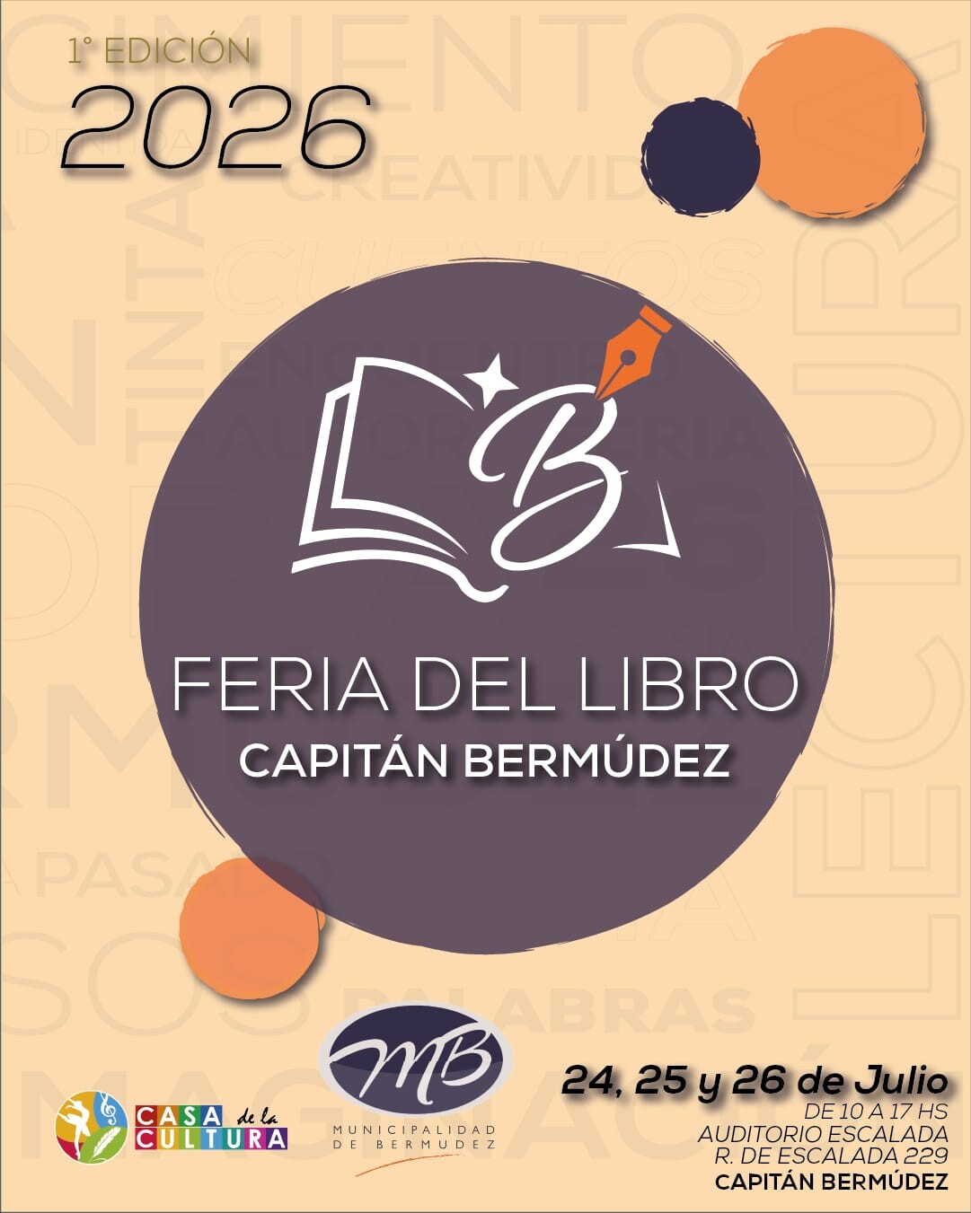 feria del libro.jpg Capitán Bermúdez lanza su 1.° Feria Municipal del Libro