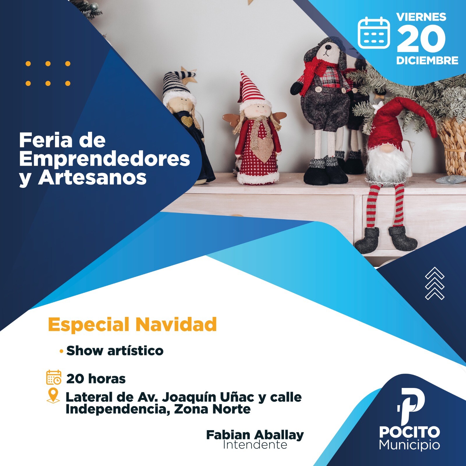 El municipio de Pocito organizo para este  fin de semana  la Feria de Emprendedores y Artesanos especial Navidad