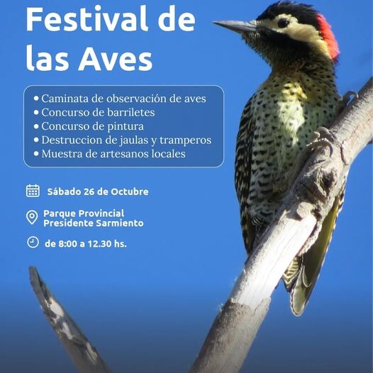 En el marco del cierre del Mes de las Aves desde  la Secretaría de Estado de Ambiente y Desarrollo Sustentable del Gobierno de San Juan invitan a  disfrutar de una jornada única en el Parque Provincial Presidente Sarmiento