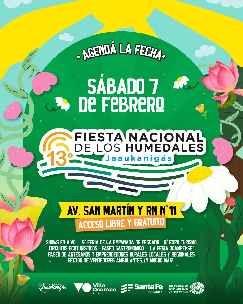 fiesta umedales.jpeg En Villa Ocampo Se Viene La 13ª Fiesta Nacional de los Humedales «Jaaukanigas»