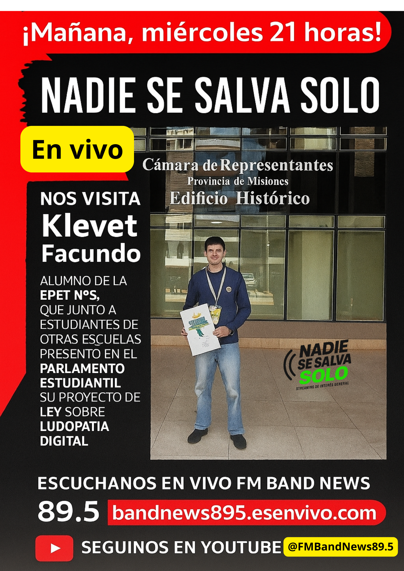 🎙️ Este miércoles a las 21 hs ¡Nueva edición de Nadie Se Salva Solo! 💥
