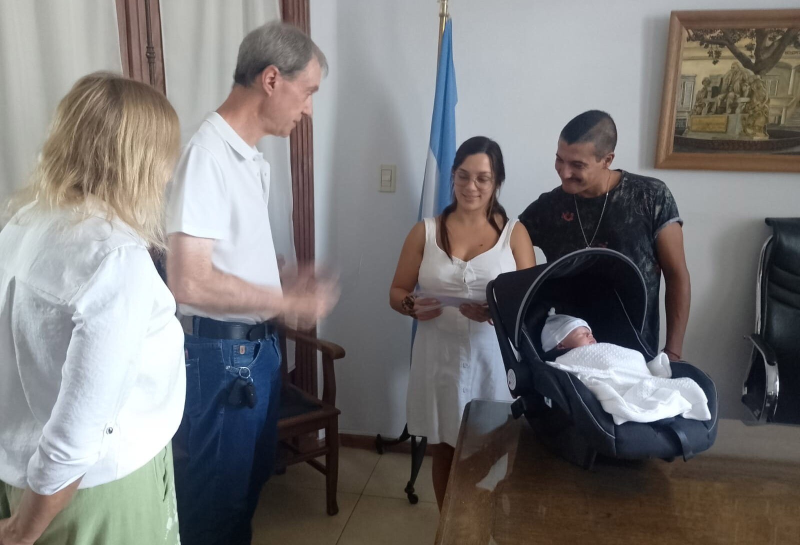 Piero, el primer bebé homenajeado por la Asociación Sanmartiniana