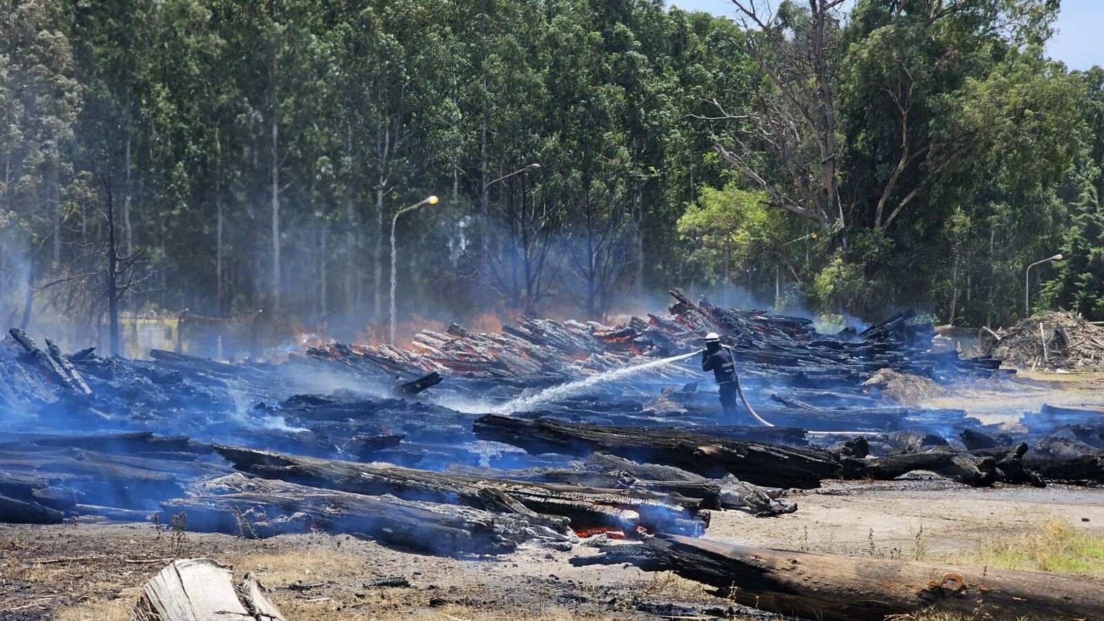 Brigadistas santafesinos lograron controlar voraz incendio en Capitán Bermúdez