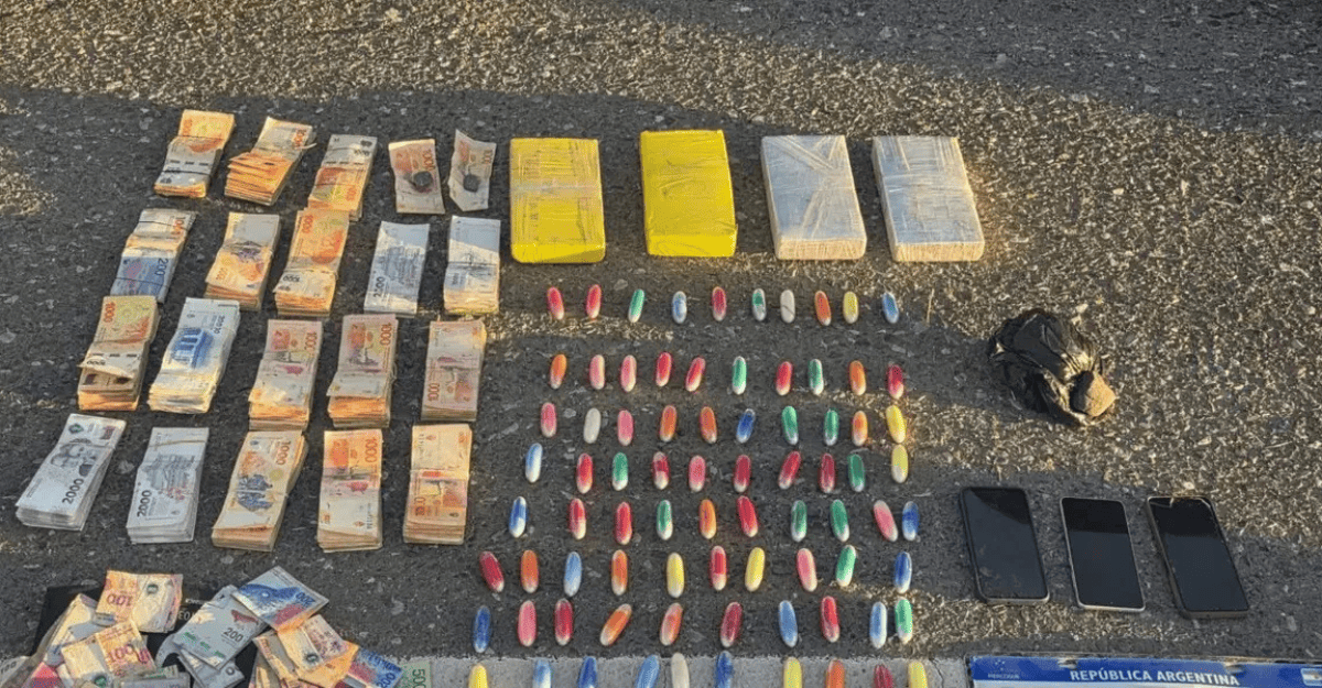Caucete: control vial terminó con detención por narcotráfico y secuestro de dinero