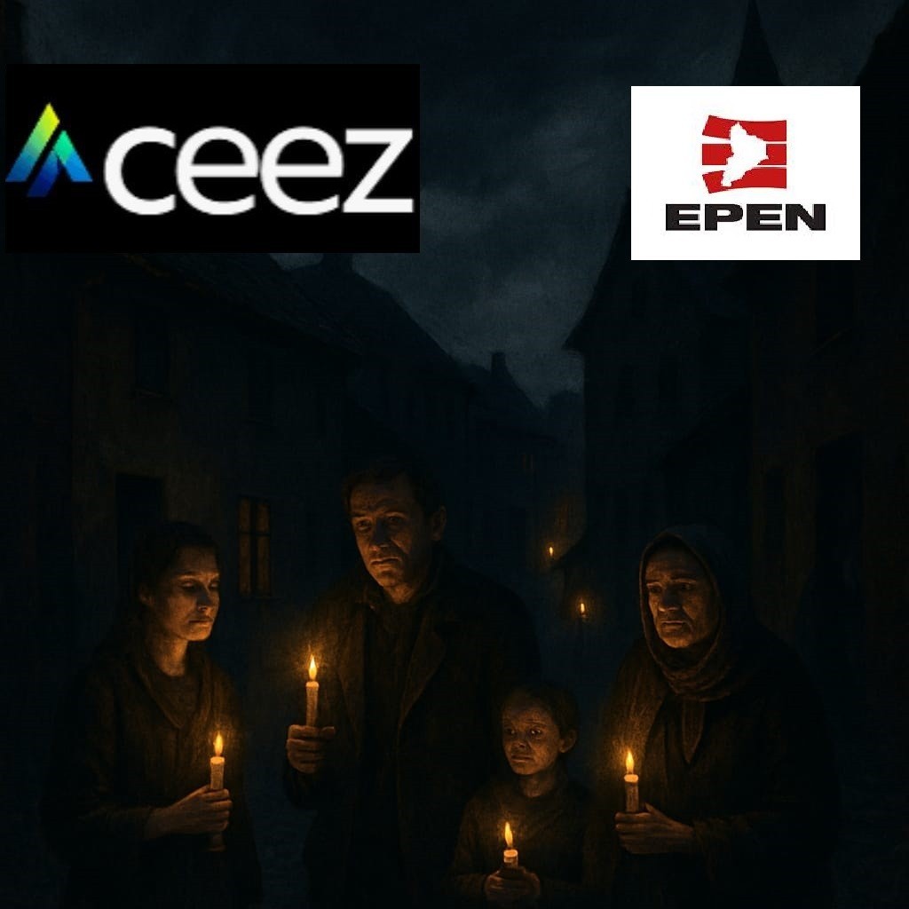 gente con velas.jpg Cortes, poco alumbrado público, Sindicalismo en EPEN e intervencion de la CEEZ.