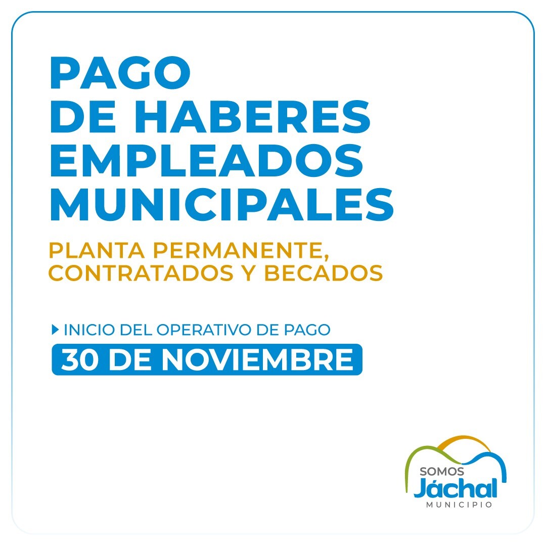 JÁCHAL: aumento para empleados planta permanente del municipio