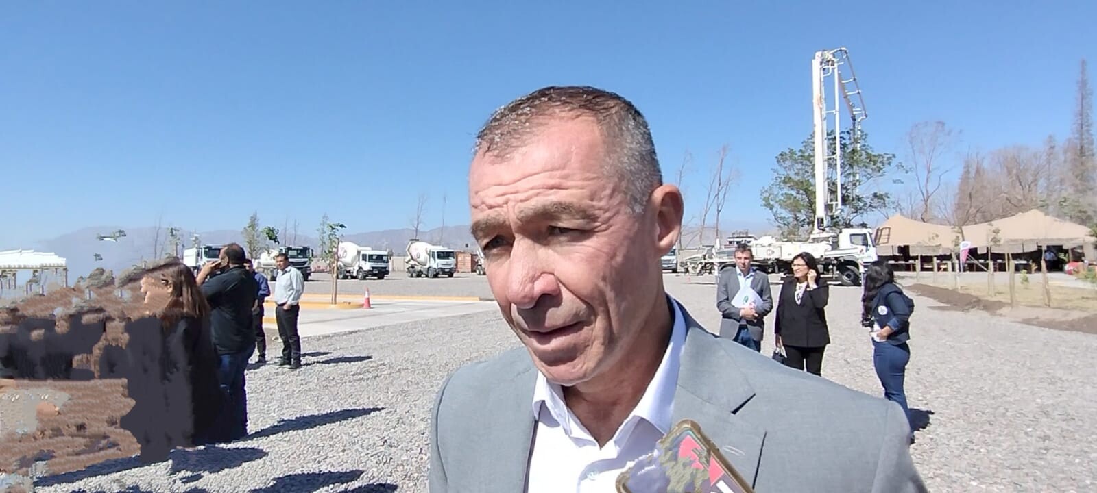 El Vicegobernador Fabián Martín se hizo presente en la nueva Planta Hormigonera de Chimbas
