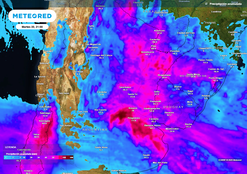 Hoy comienzan las fuertes tormentas en Argentina: estas serán las zonas más afectadas hasta el domingo