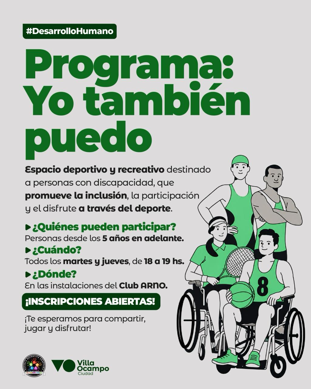 Villa Ocampo Impulsa El Programa “Yo También Puedo”, Un Espacio Deportivo Y Recreativo Para Personas Con Discapacidad