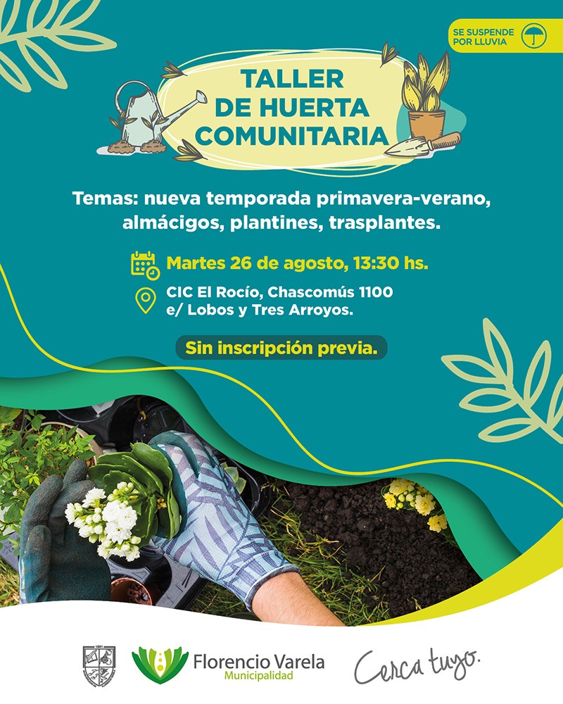 Florencio Varela: Taller de huerta comunitaria por temporada primavera-verano