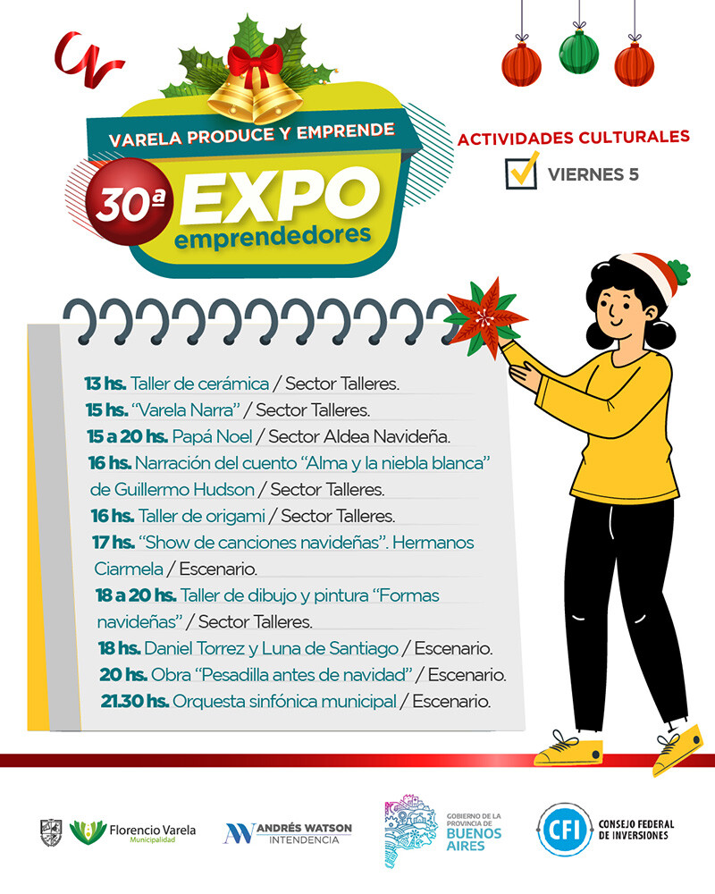 Florencio Varela: «Expo Emprendedores», un fin de semana de propuestas culturales con espíritu navideño