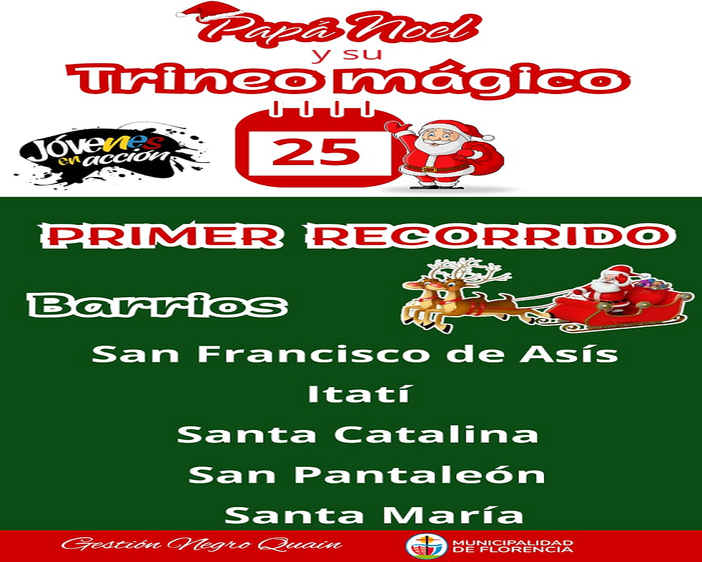 Papa Noel Y Su Trineo Mágico Recorrerán Las Calles De La Ciudad