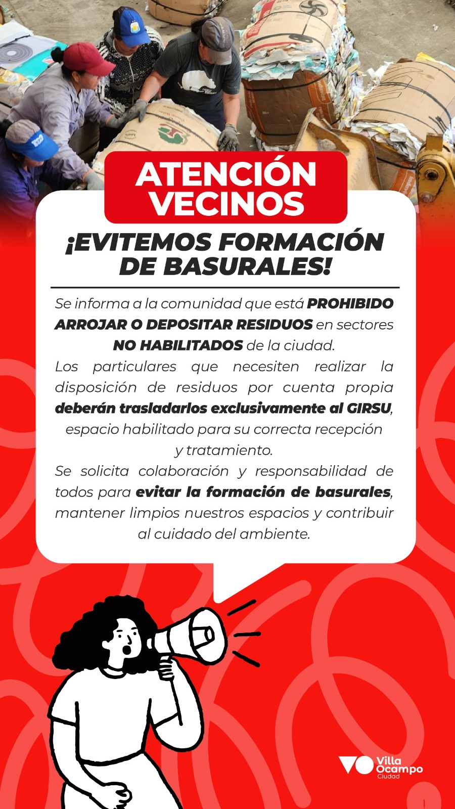 El Municipio Recuerda Que Está Prohibido Arrojar Residuos En Sectores No Habilitados