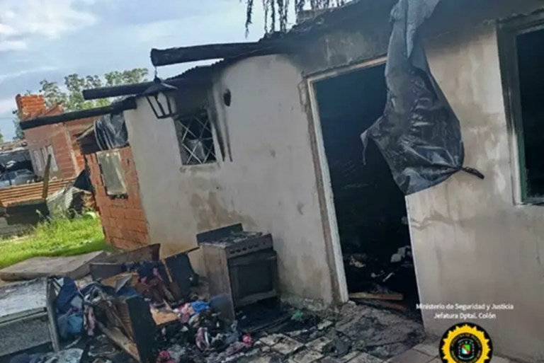 incendio-colon.jpg Detienen a un entrerriano tras el incendio de la vivienda de su expareja