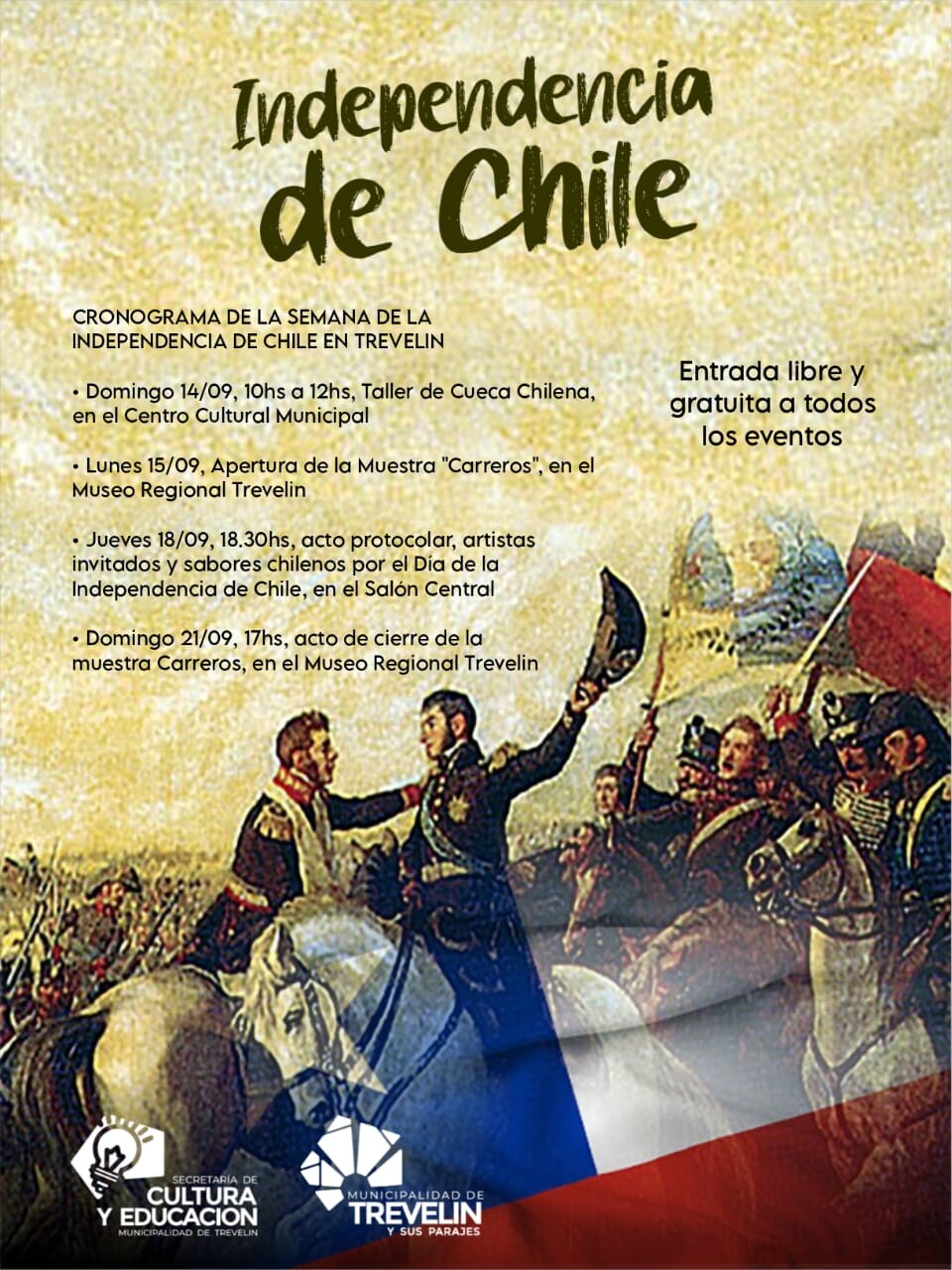Trevelin celebra la Semana de la Independencia de Chile con actividades culturales y gastronómicas