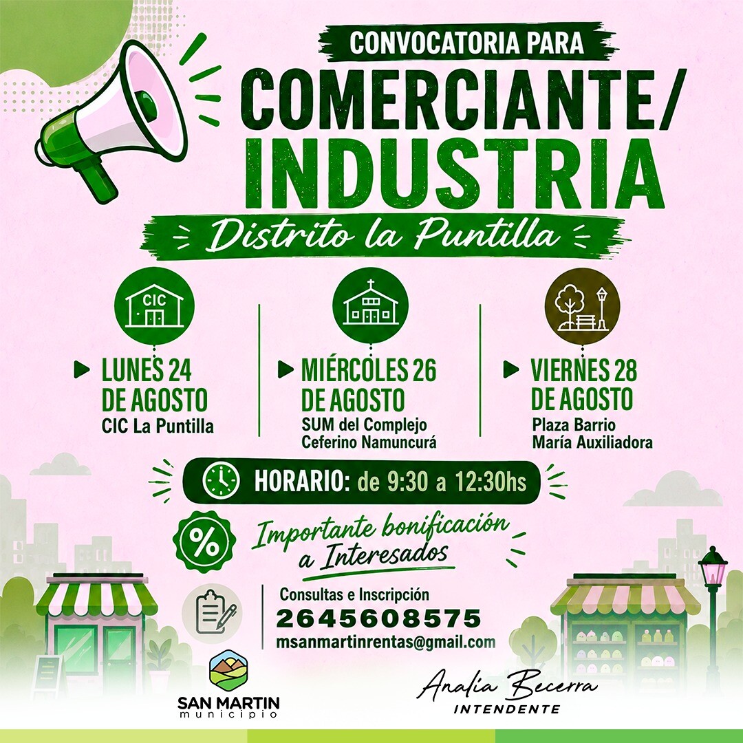 SAN MARTÍN: La Municipalidad acerca sus servicios a comerciantes e industrias de La Puntilla