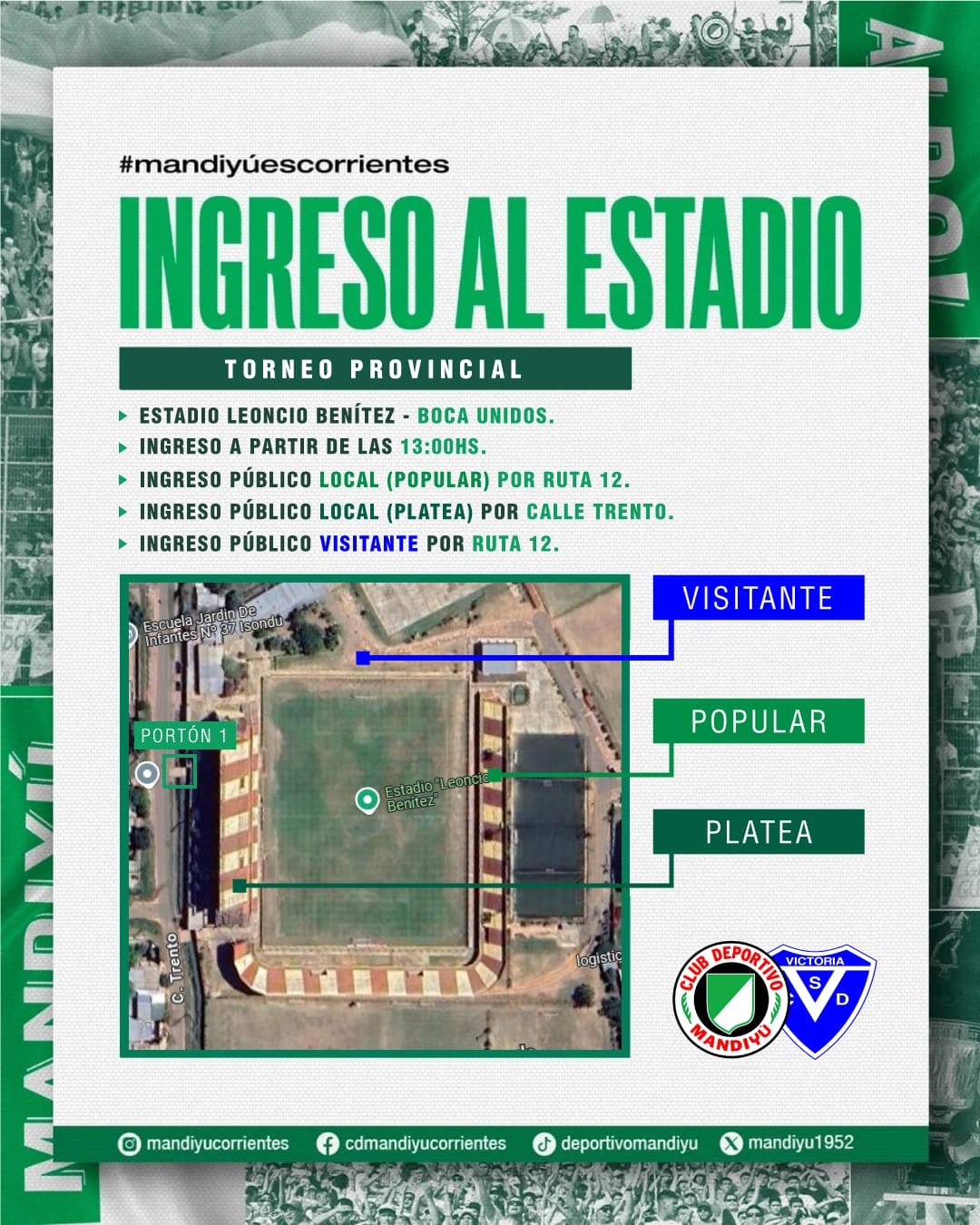 ingreso.jpeg Final Provincial : Mandiyú y Victoria de Curuzú Cuatiá, por la corona del Provincial