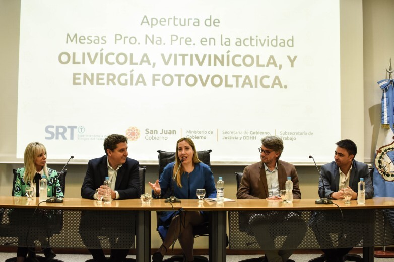 El Ministerio de Gobierno realizó la apertura de los Programas Nacionales de Prevención por Rama de Actividad (Pro.Na.Pre), junto a autoridades de la Superintendencia de Riesgos del Trabajo (SRT) y del Ministerio de Producción de San Juan.
