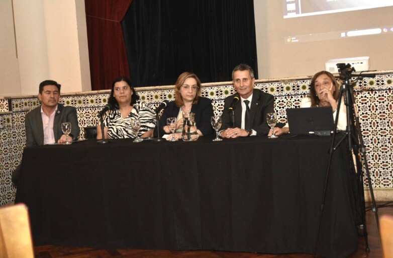 El ministro de Familia y Desarrollo Humano, Carlos Platero y la ministra de la Corte de Justicia provincial, Adriana García Nieto, encabezaron el acto de apertura de la Segunda Jornada para Operadores del Sistema Penal Adolescente y Juvenil  en la Sede Académica del Poder Judicial (Club Sirio Libanés).