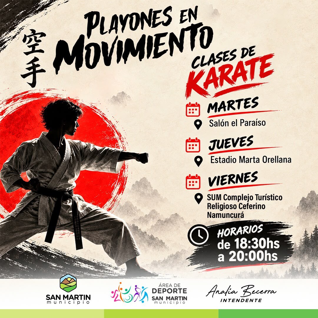 karate.jpeg San Martín ofrece clases de karate en playones deportivos