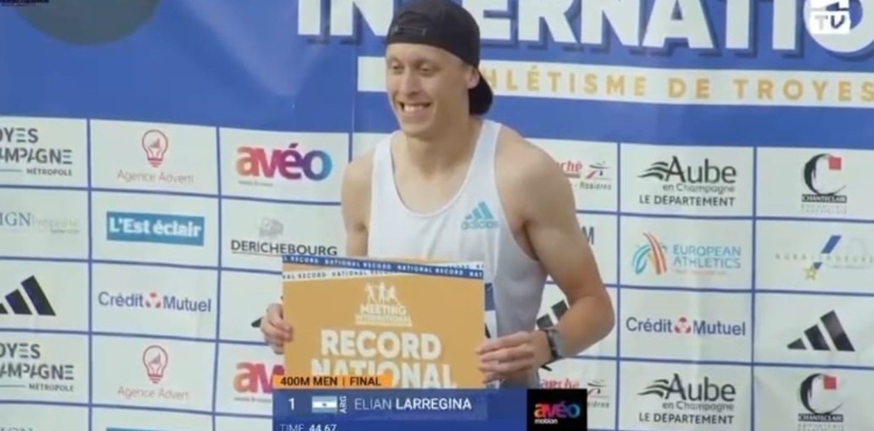 Elián Larregina batió en Francia su propio récord nacional de los 400 metros