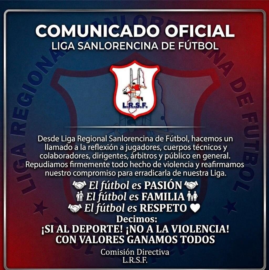 La Liga Sanlorencina rompió el silencio tras el escándalo