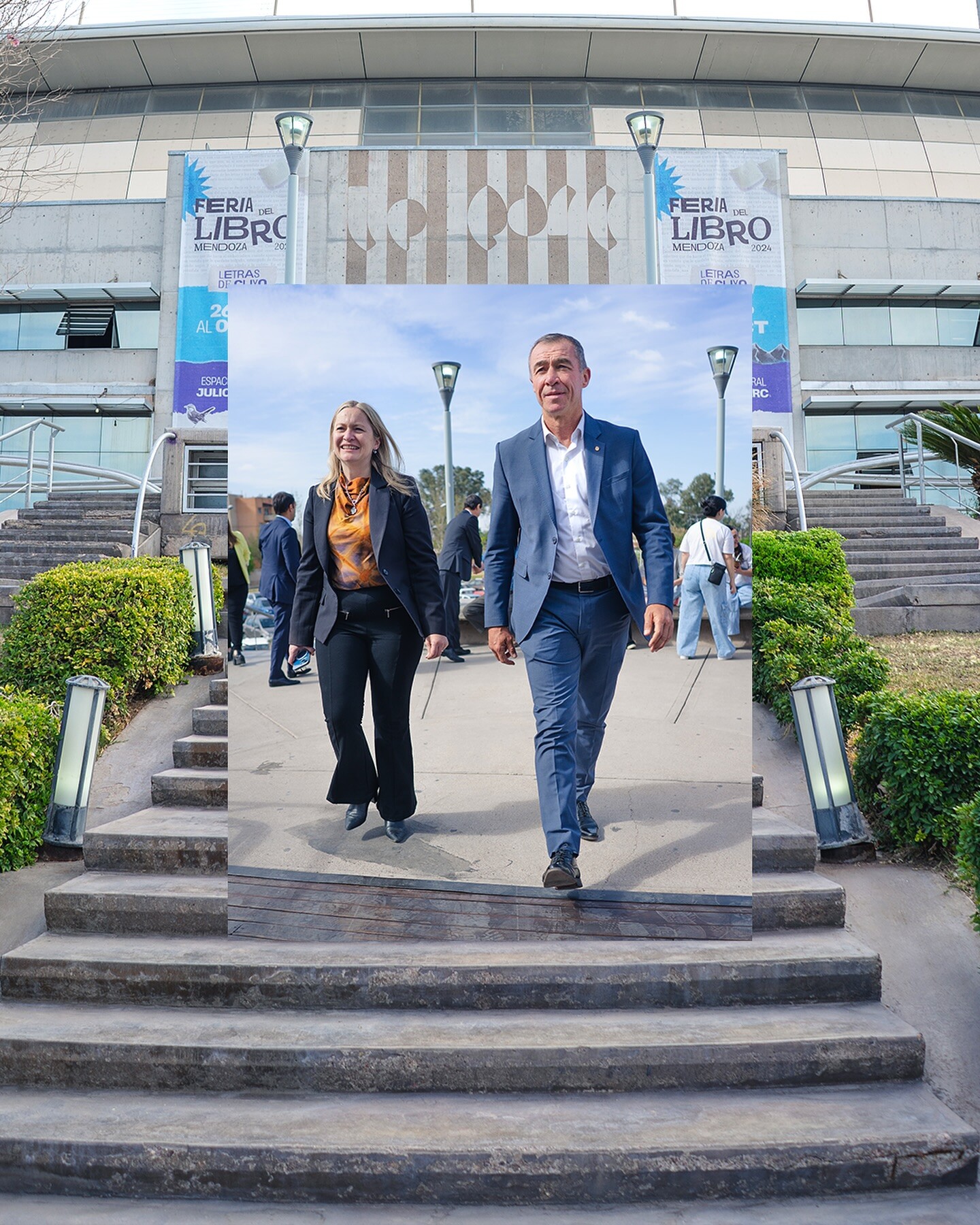 El vicegobernador Fabián Martín, junto a su par de Mendoza Hebe Casado, visitó el stand de la Legislatura Provincial en la Feria “Letras de Cuyo”.