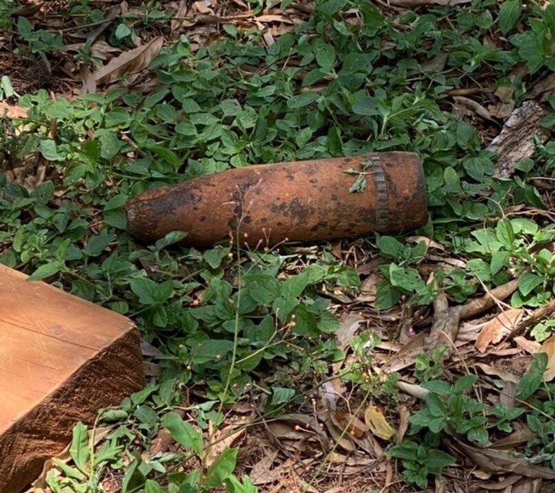 mortero.jpeg Hallaron el proyectil de un mortero en campo del interior de Corrientes