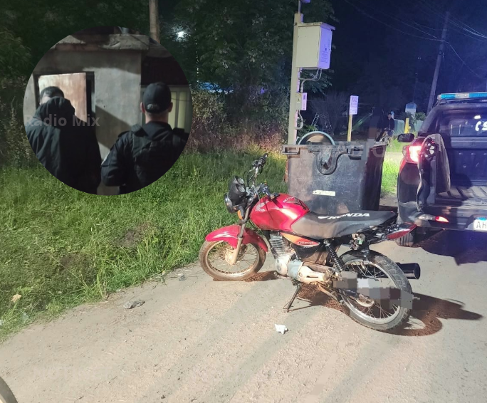 Motociclista escapó del control pero lo alcanzaron