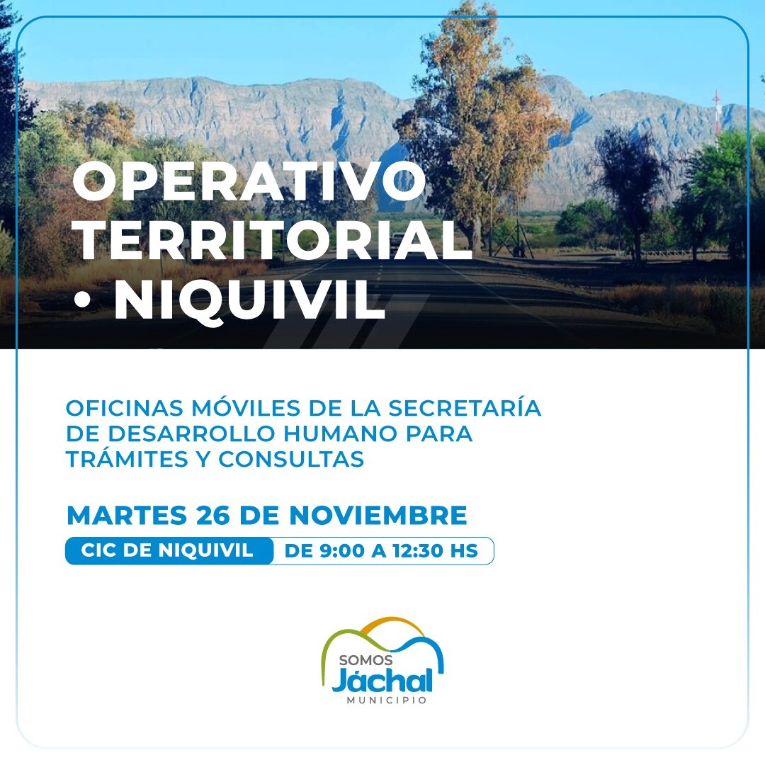 JÁCHAL: operativo Integral en Niquivíl