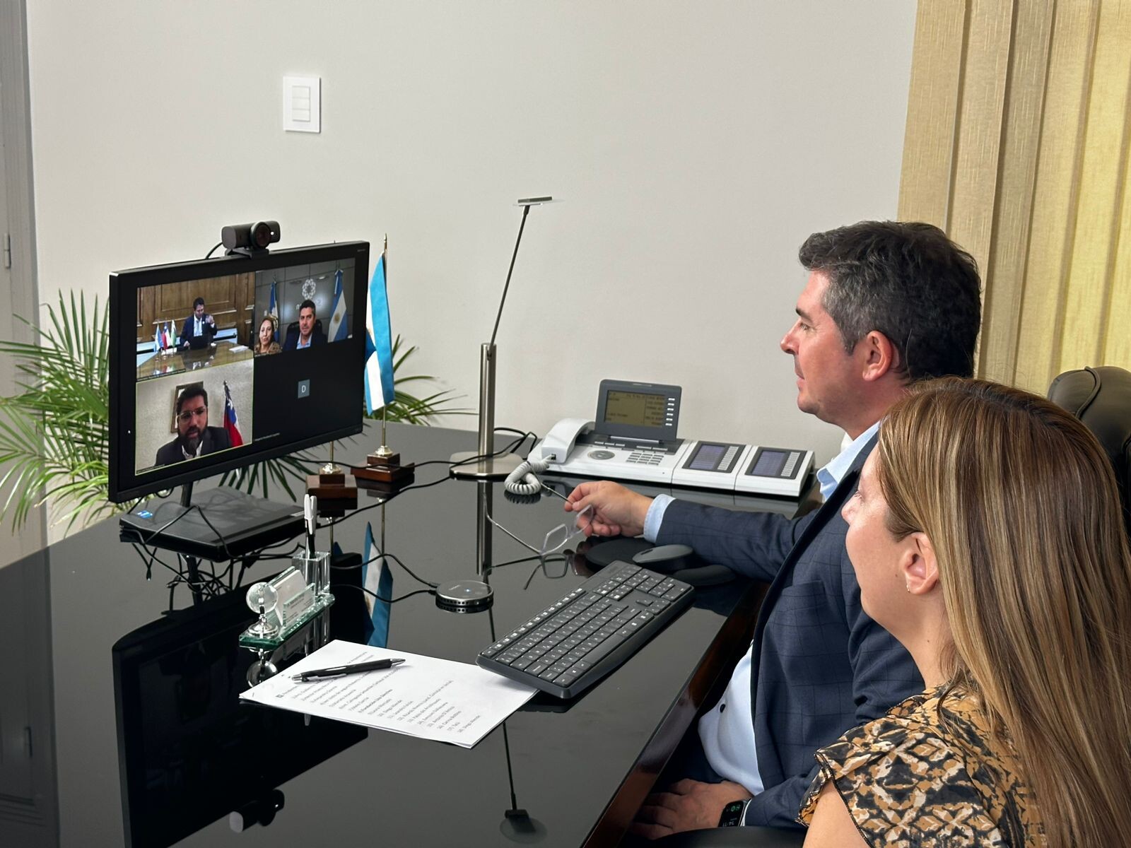 PASO DE AGUA NEGRA: Orrego mantuvo una reunión virtual con autoridades chilenas