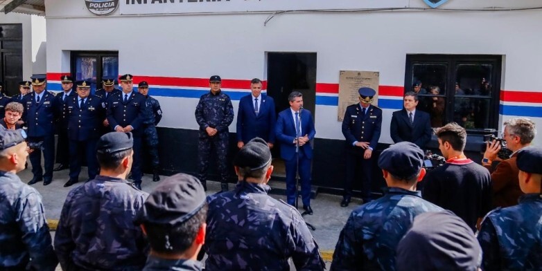 El gobernador Orrego saludó a la Guardia de Infantería de la Policía de San Juan en su 75° Aniversario