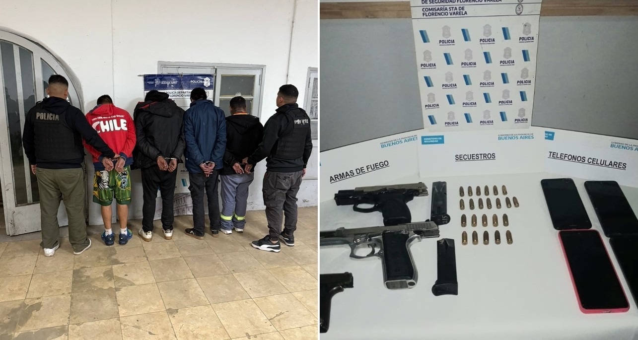 Cuatro detenidos por tenencia de armas: uno de ellos era buscado por la Justicia
